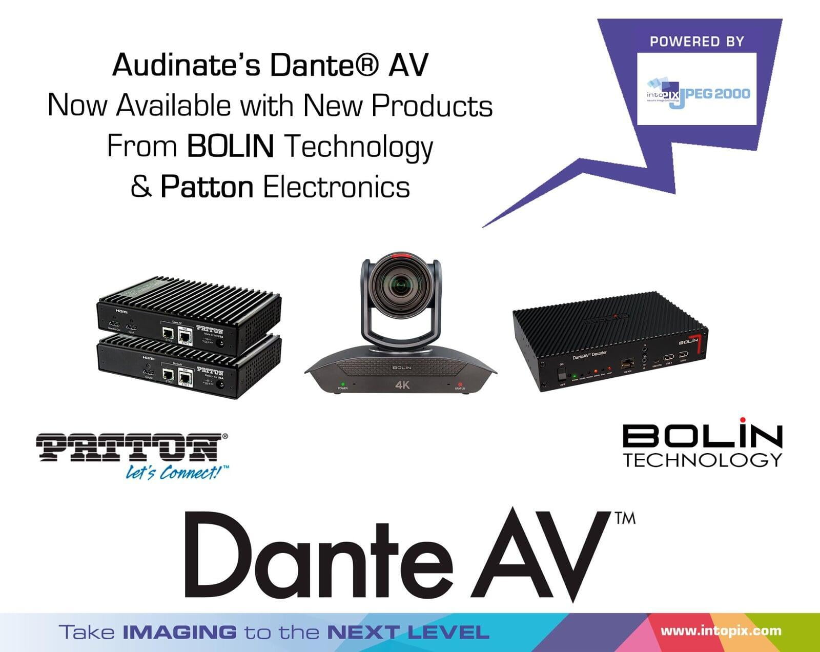 Les nouveaux produits Dante® AV de BOLIN Technology et Patton Electronics sont désormais disponibles.